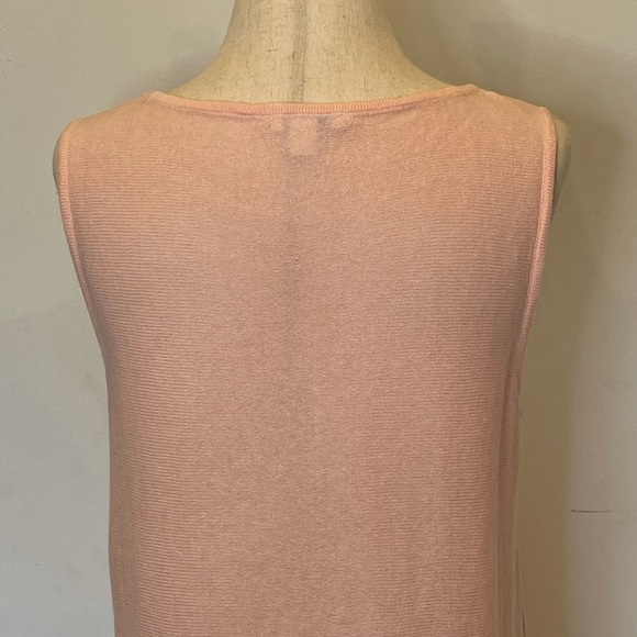 J. Jill Light Pink Linen Blend Fringe Bottom Tank Size XS - Picture 7 of 10
